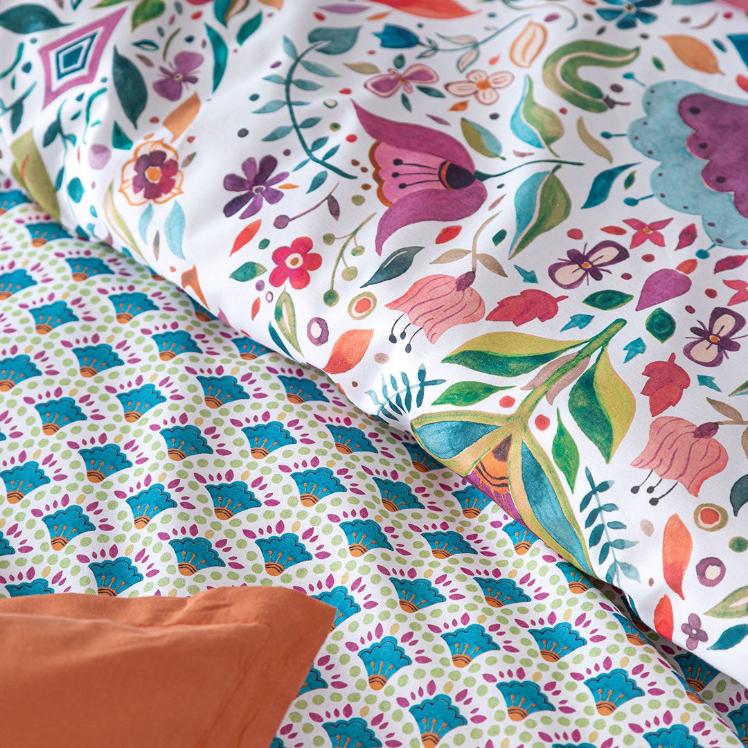 Housse de couette réversible en coton SHIRE 200x200 cm - 5