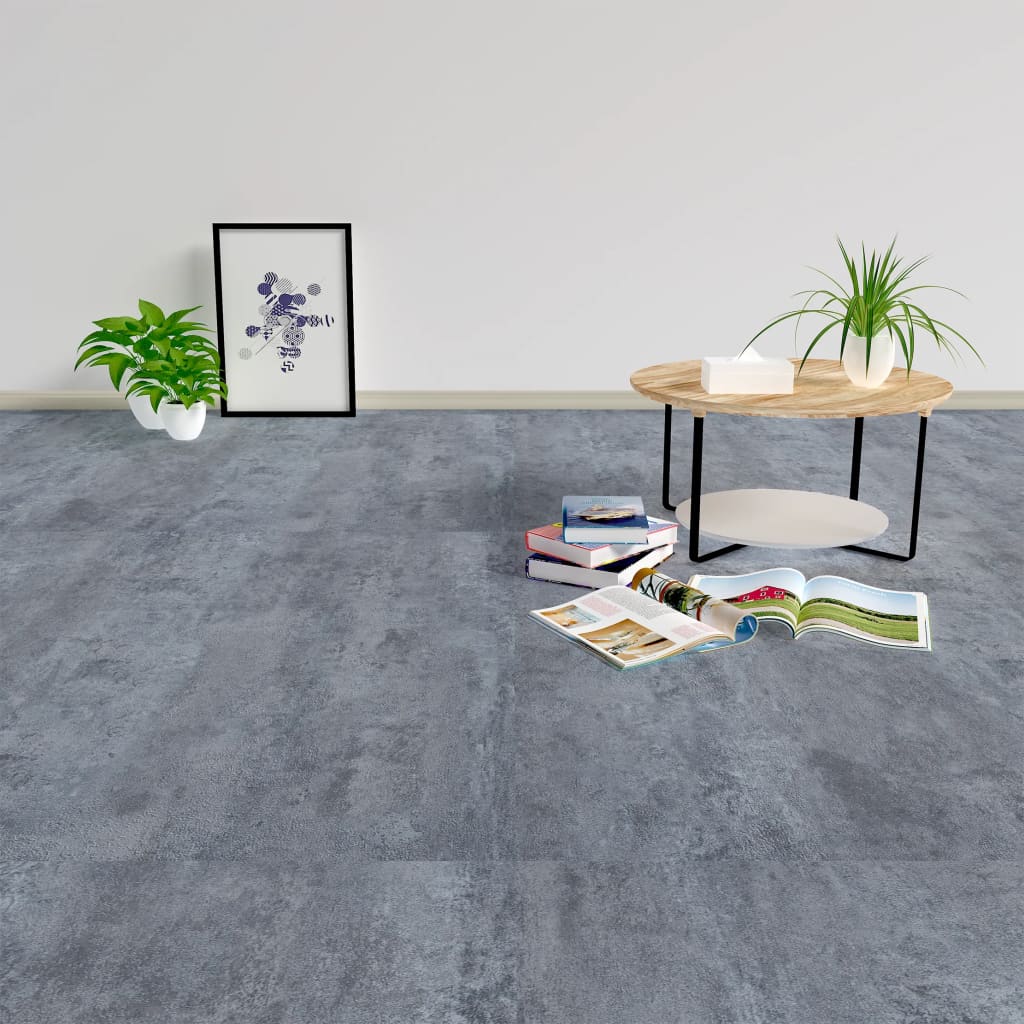 Vidaxl lamas para suelo autoadhesivas pvc mármol gris 5,11 m²