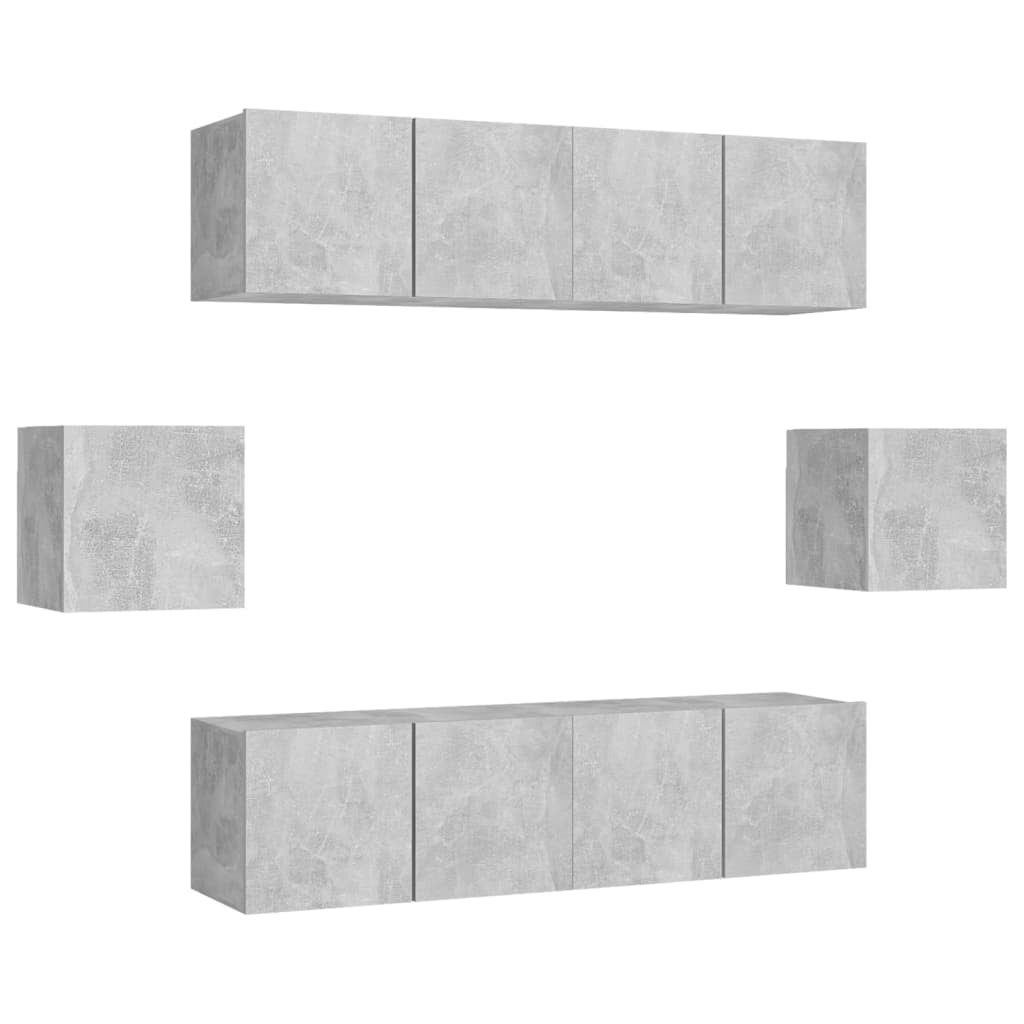 ensemble-de-meuble-tv-6-pcs-gris-b-ton-agglom-r-leroy-merlin