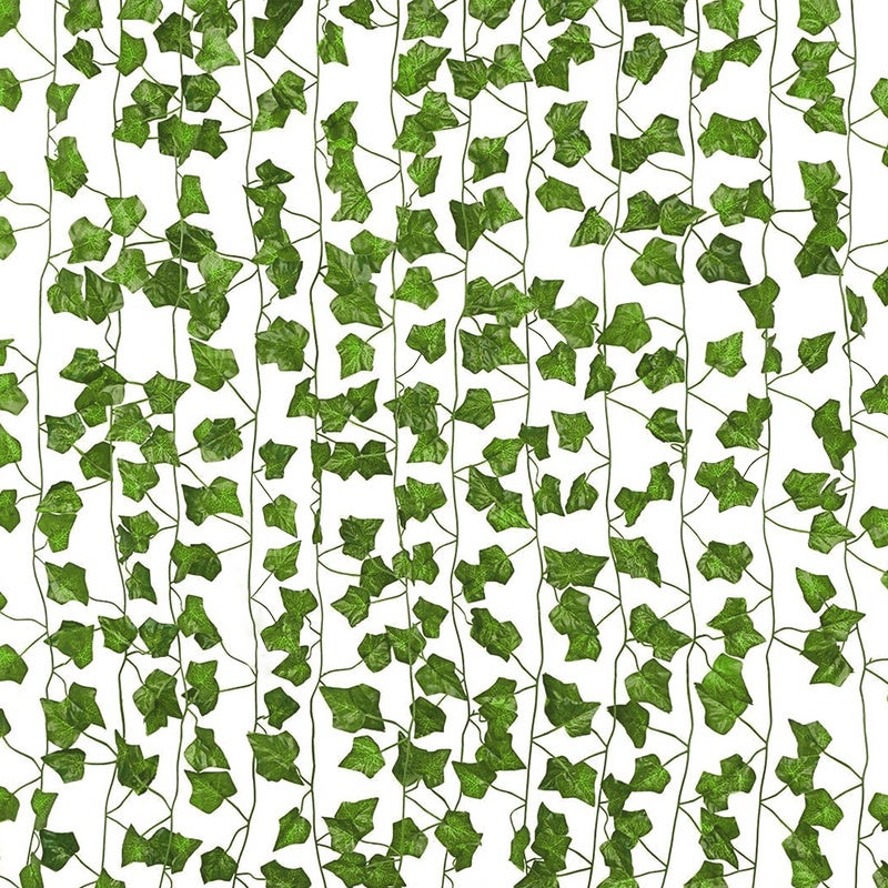 Guirlande Lierre Artificiel Avec LED | 12 X 200 Cm | 100 LED | Pour Décoration Extérieur/Intérieur