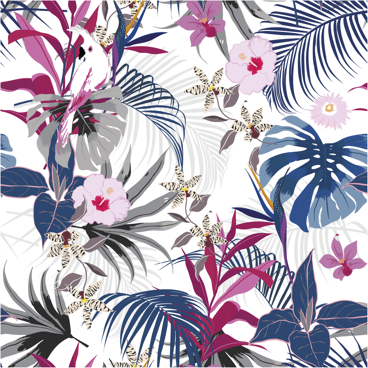 Adesivo arazzo tropicale Jimenez - Sticker adesivo - adesivi murali - 30x30cm - 2