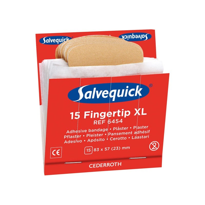 Salvequick - Refills per dispenser, 15 punte elastiche 9 cm x 6 cm