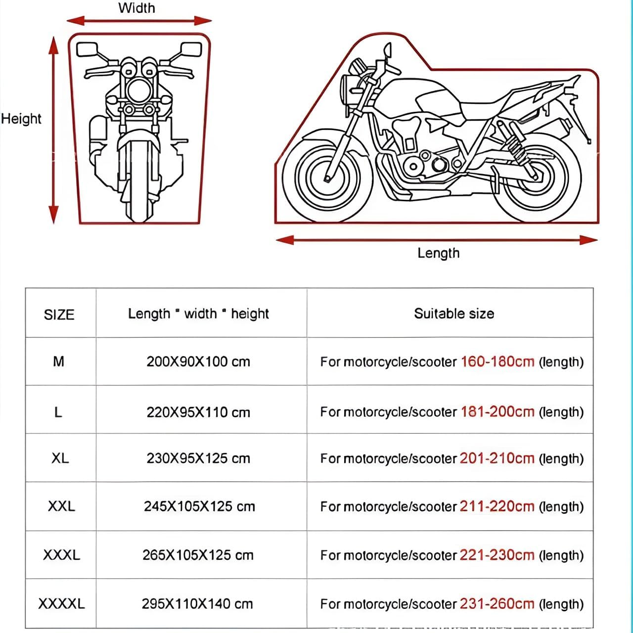 Housse Moto pour BMW R1200 GS LC R1200GS ADV R1250GS Adventure 295x110x140 cm Protection Extérieure Intérieure Étanche Anti-Poussière - 5