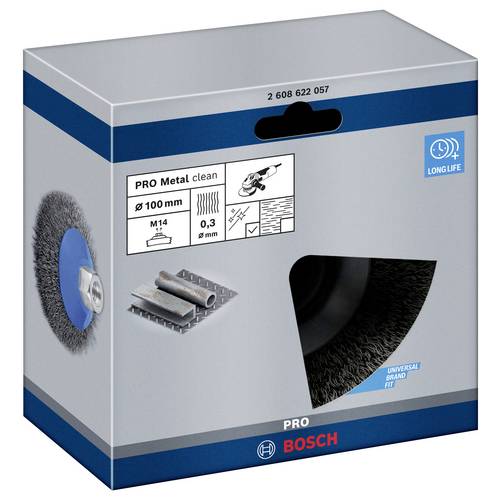 Bosch PRO Metal clean szczotka stożkowa 100 x 0,30 mm gwint - 2608622057 - 3
