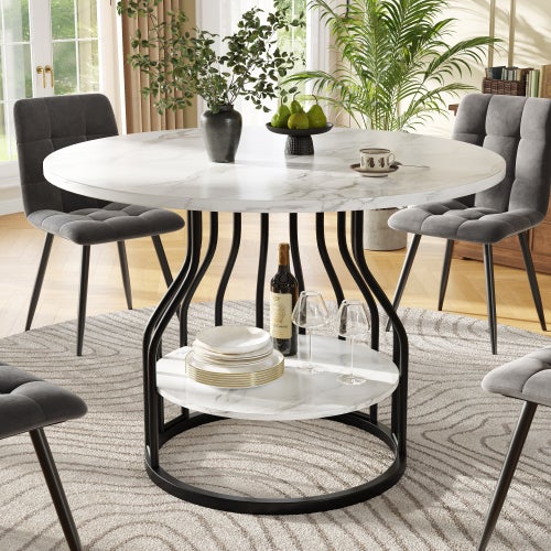 Table ronde (80×80×76 cm), idéale pour la salle à manger ou le salon ...