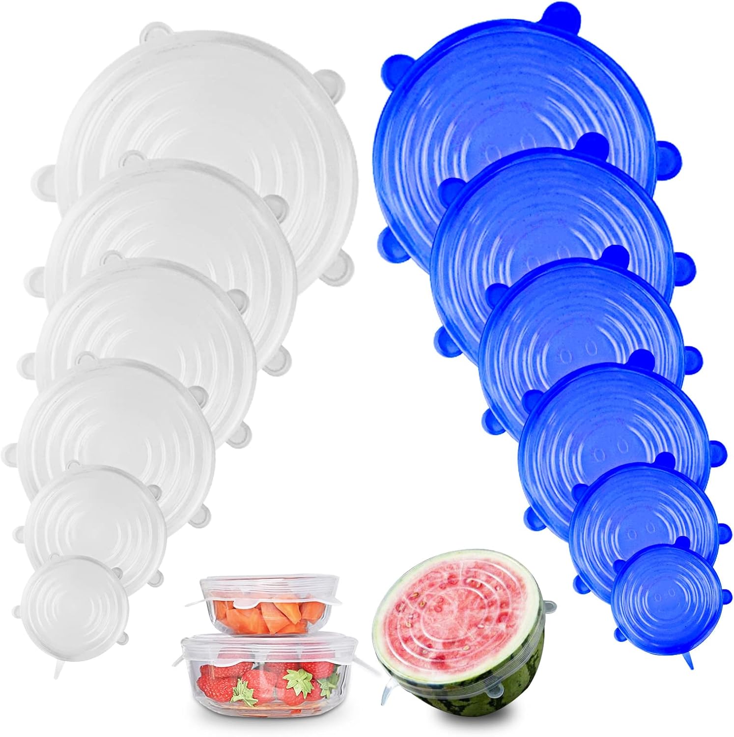 Couvercles Réutilisables Tattler Regular – Lot De 12 + 12 Anneaux En Caoutchouc – Neuf