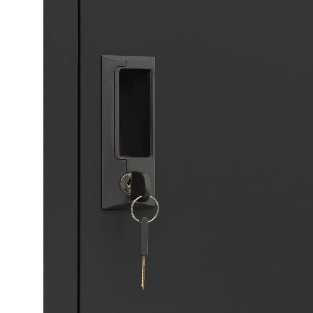 Armoire à casiers Anthracite 38x45x180 cm Acier - 7