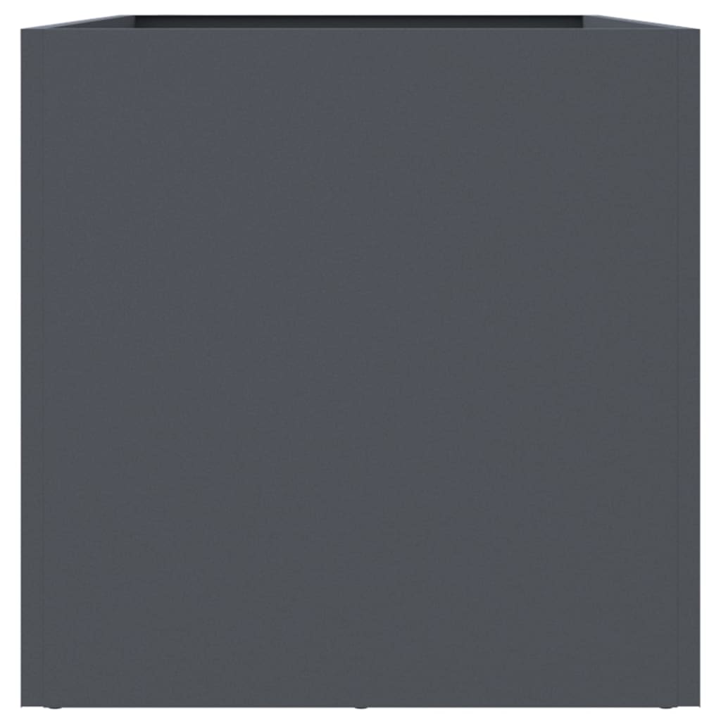 Jardinière, Pot de fleur，Bac à fleurs anthracite 62x30x29 cm acier laminé à froid CFW55275 - 6