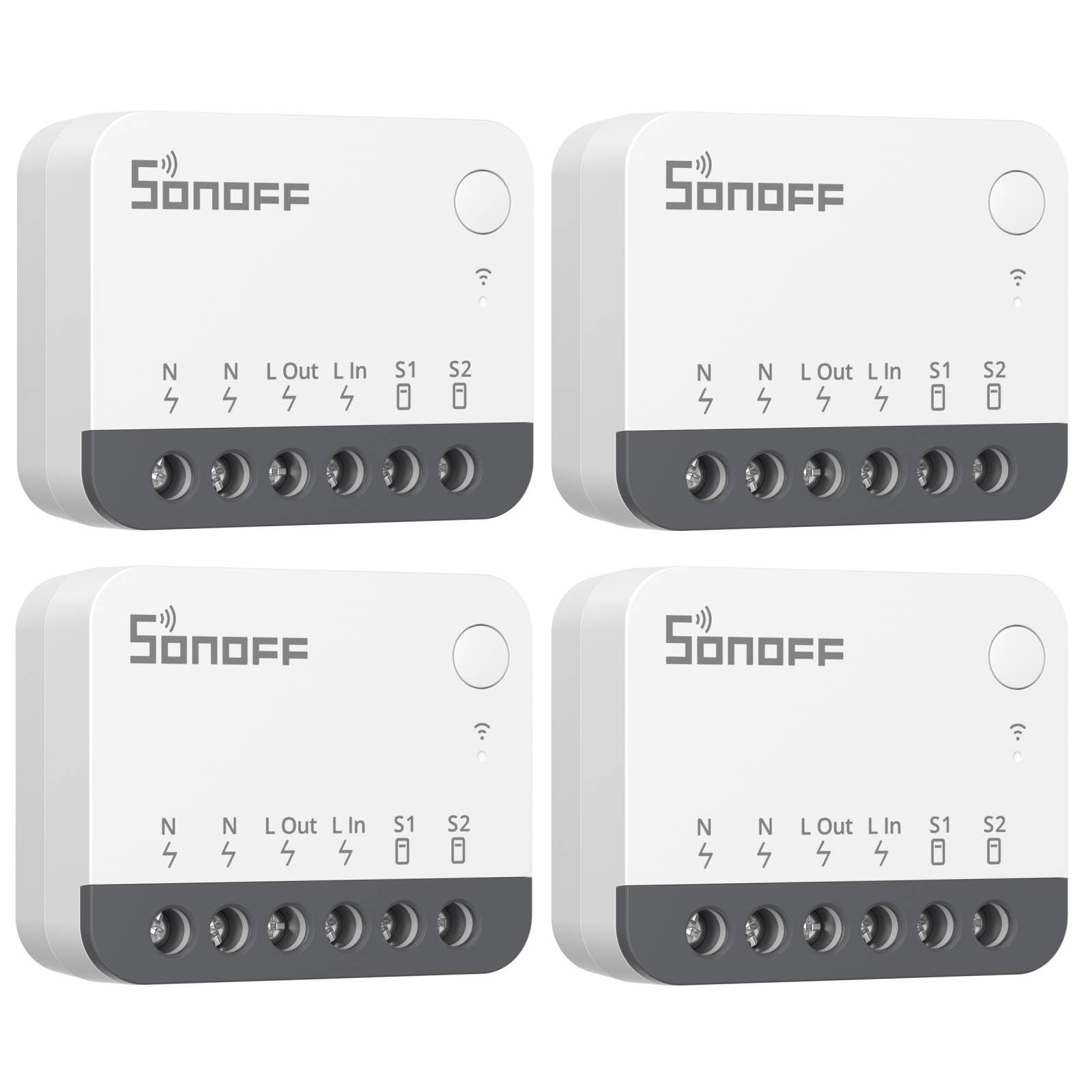 2 Interrupteurs Intelligents SONOFF ZBMINIR2 Zigbee - Contrôle Par App, Compatibles Alexa, Google - Neufs