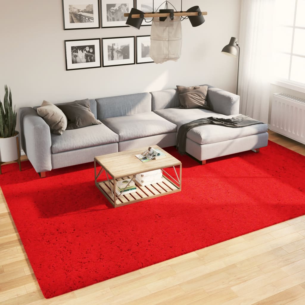 Maison exclusive - alfombra de pelo corto suave lavable huarte rojo 240x340 cm