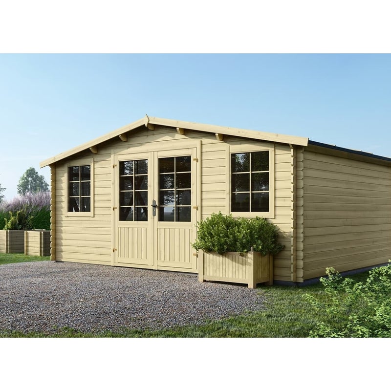 Domek ogrodowy ALTANKA 20 m2 - 5x4 m - 28 mm, drewniany, DOM526, 1 szt.