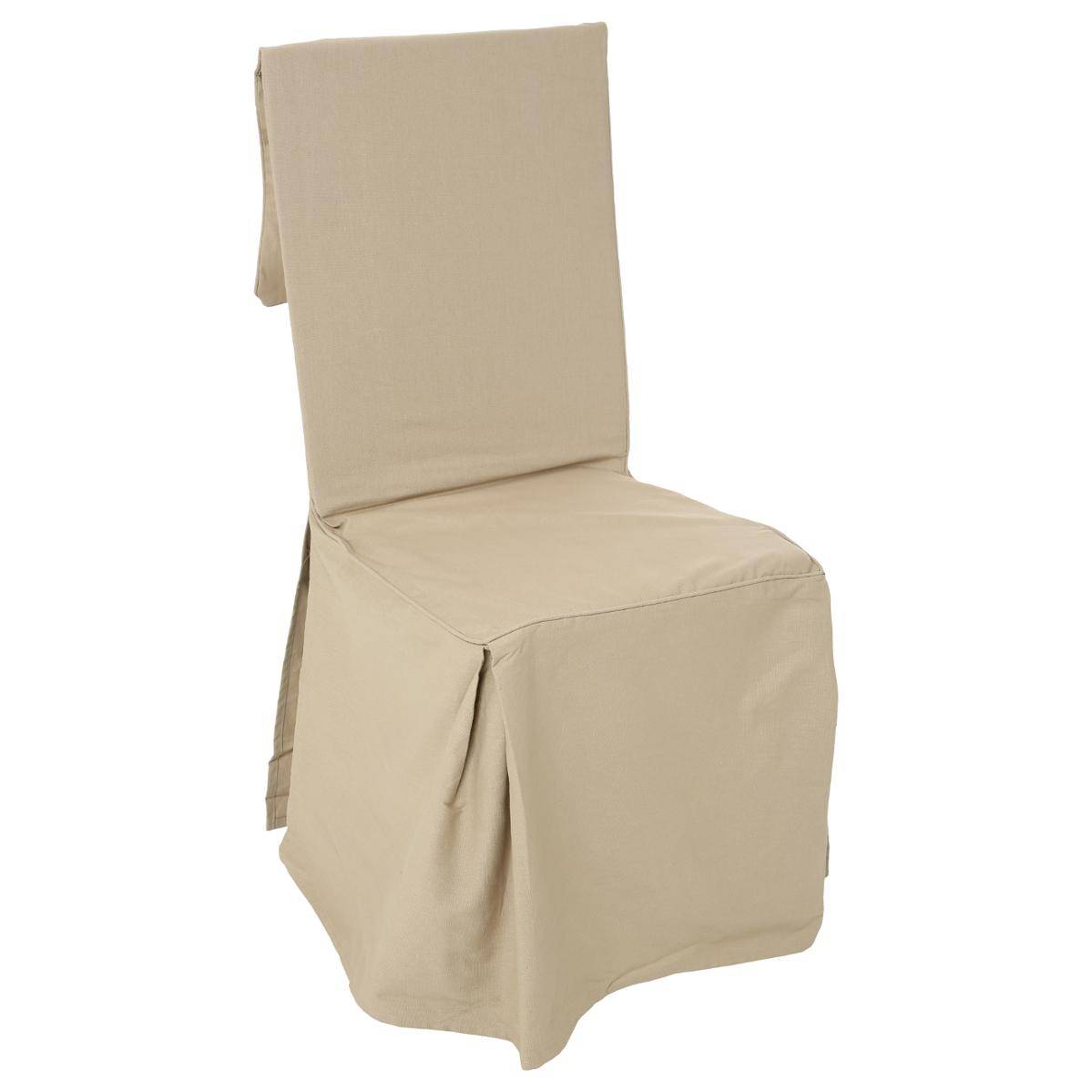 Funda para silla - algodón - beige - 45x130 cm - atmosphera créateur d'intérieur