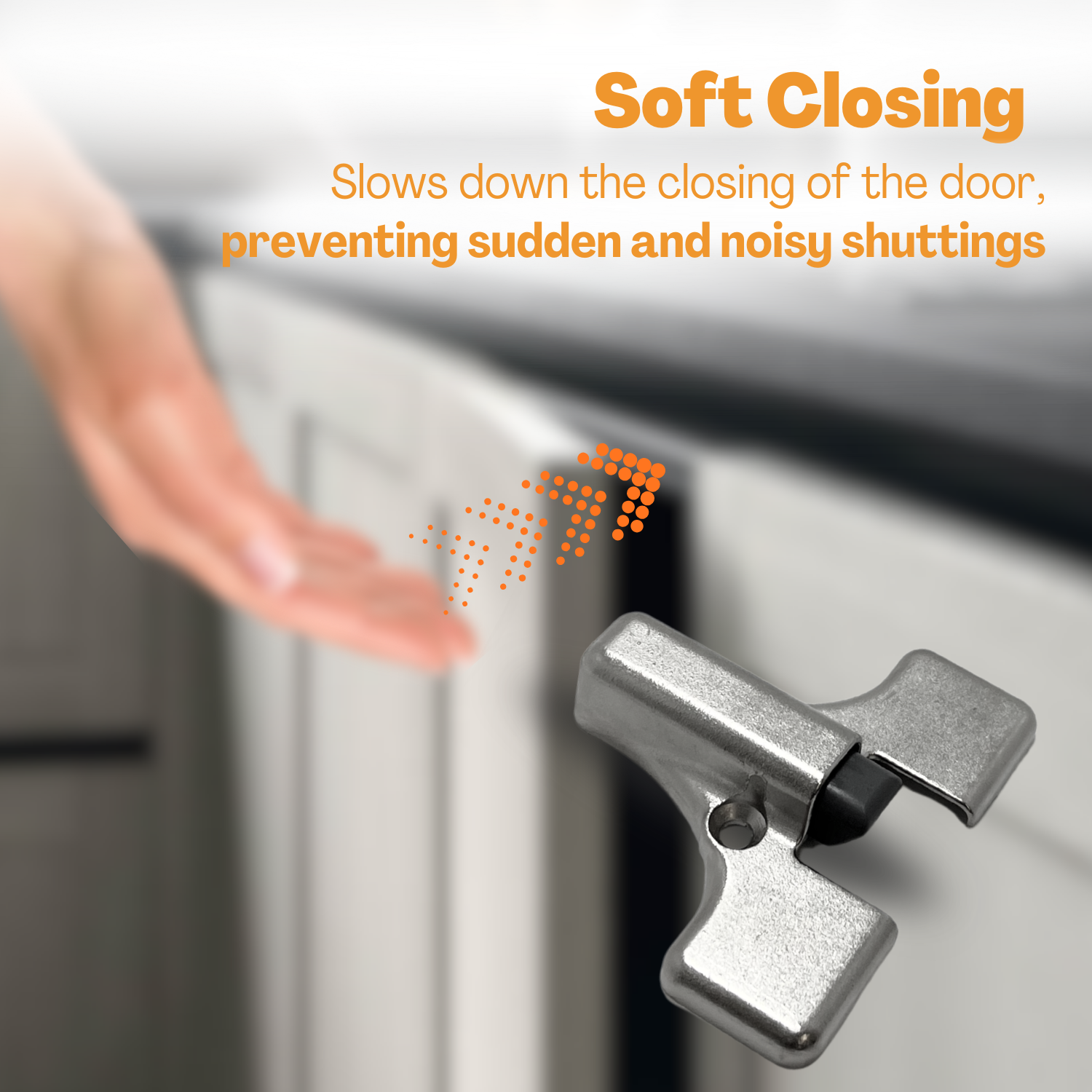 Ammortizzatore Scodellino Cerniere Chiusura Soft Close Anta Sportello - Rallentatore Cerniera Silenziatore Universale per Ante di Mobili - 5