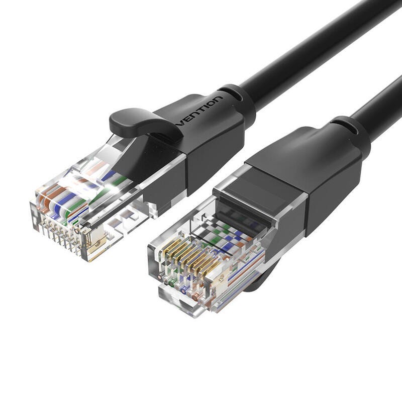Cable de red rj45 utp vention ibebs cat.6 25m negro | Leroy Merlin