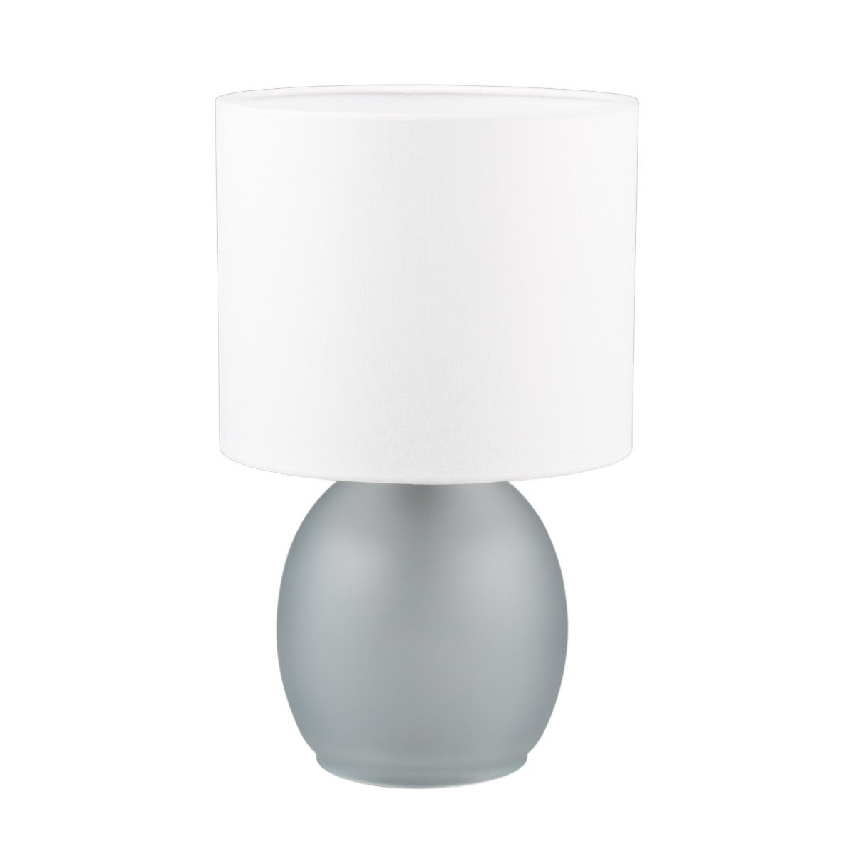 Lampa stołowa z abażurem Vela szaro-biała 1xE14x10W szkło wym:29x18x18cm IP20 Trio