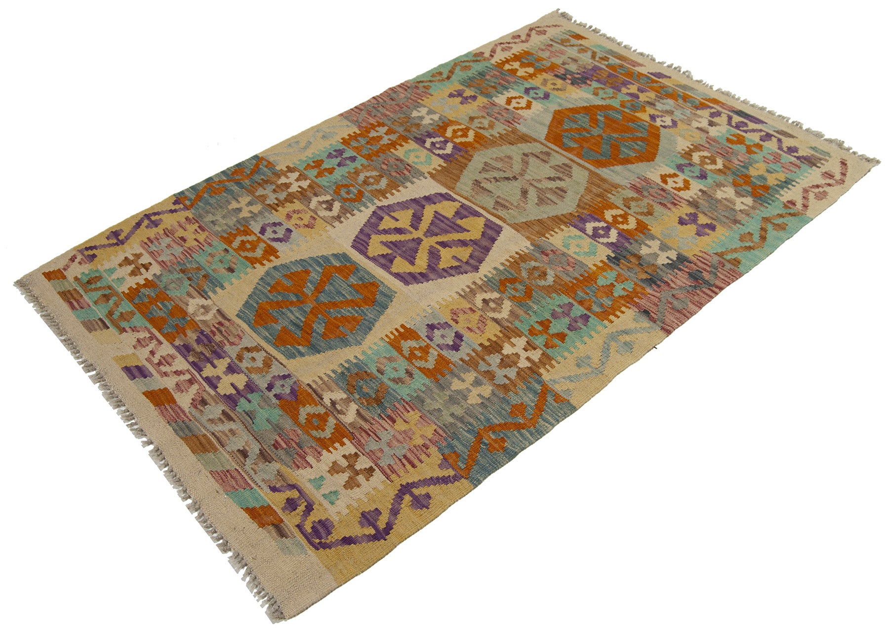 150x100 CM Oryginalny, ręcznie robiony kilim Klasyczny styl - Łatwy do czyszczenia
