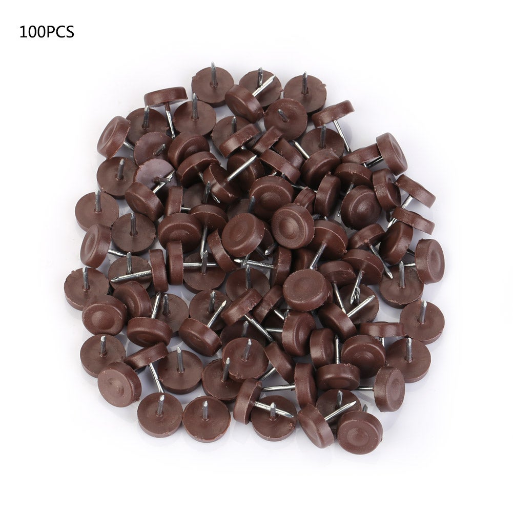 100 patins sabot antiglace 18 × 5 mm – Protège-plancher pour meubles en plastique/aluminium - 2