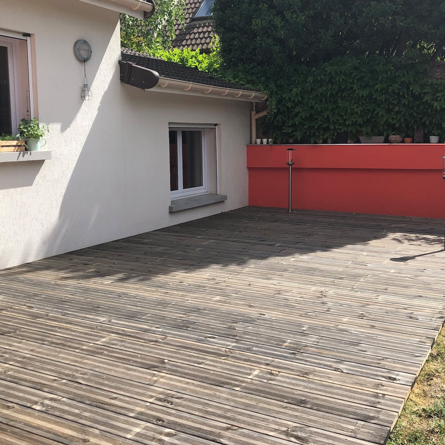 Planches de terrasse Pin autoclave Gris pour 40 m² • Longueur 4,2 m ...