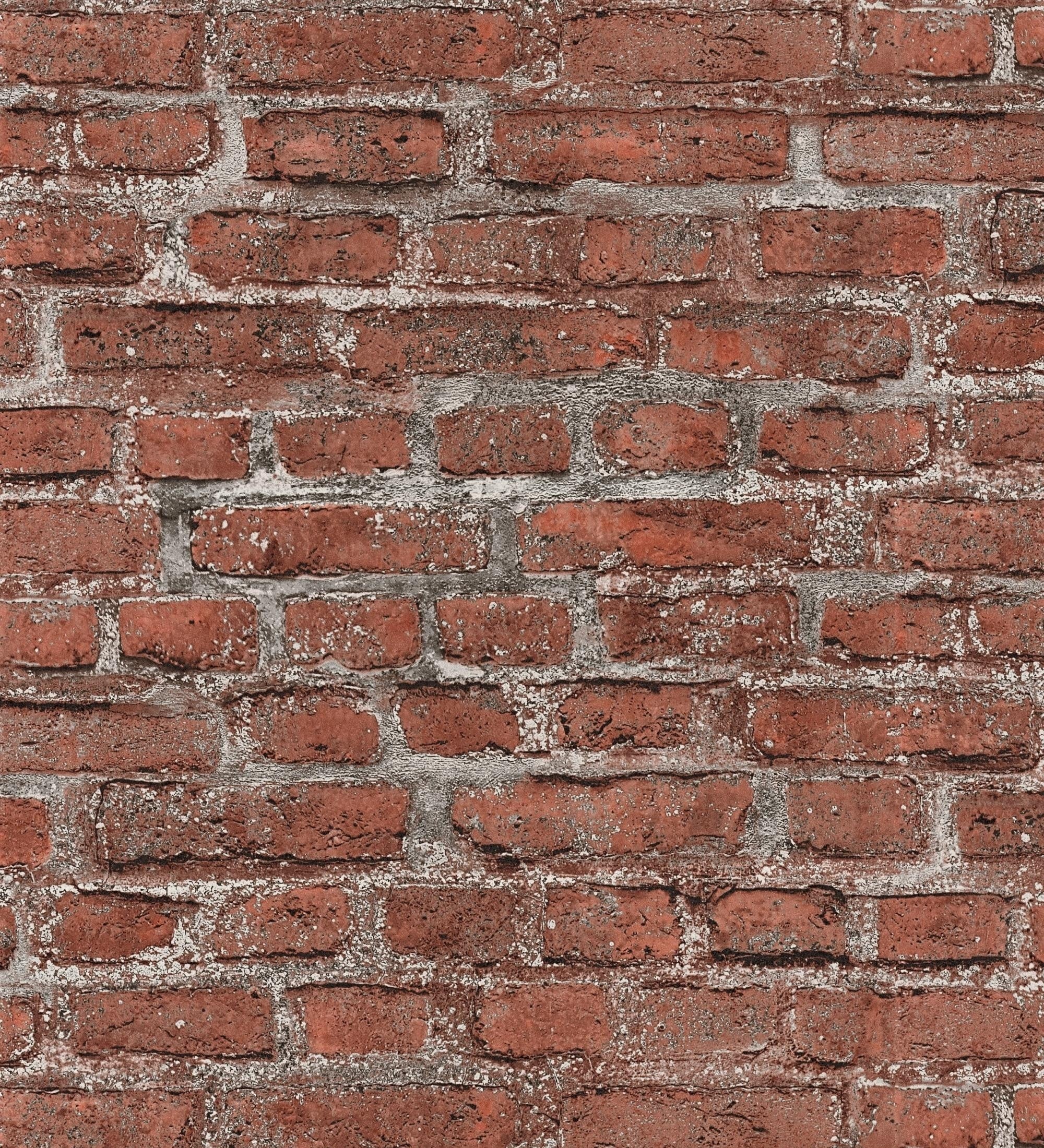 Papier peint vinyle imitation brique tons rouges avec texture en relief - New Orleans Brick 683251 de GAULAN - Rouleaux de 10 m x 0,53 m - 2