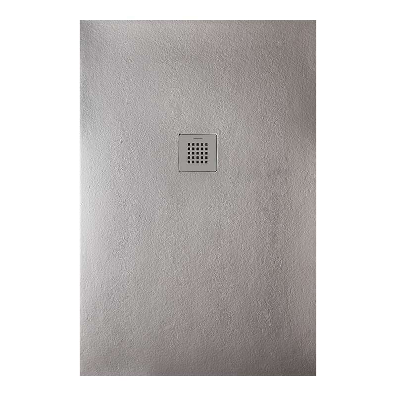 Receveur de douche STRATO extra plat, Gris - 100 x 80 cm - Résistant et Facile à installer - Salle de bain - Douche - 3