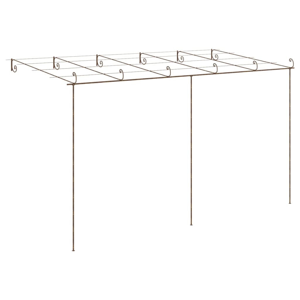 Pergola de jardin Marron antique 6x3x2,5 m Fer - 4