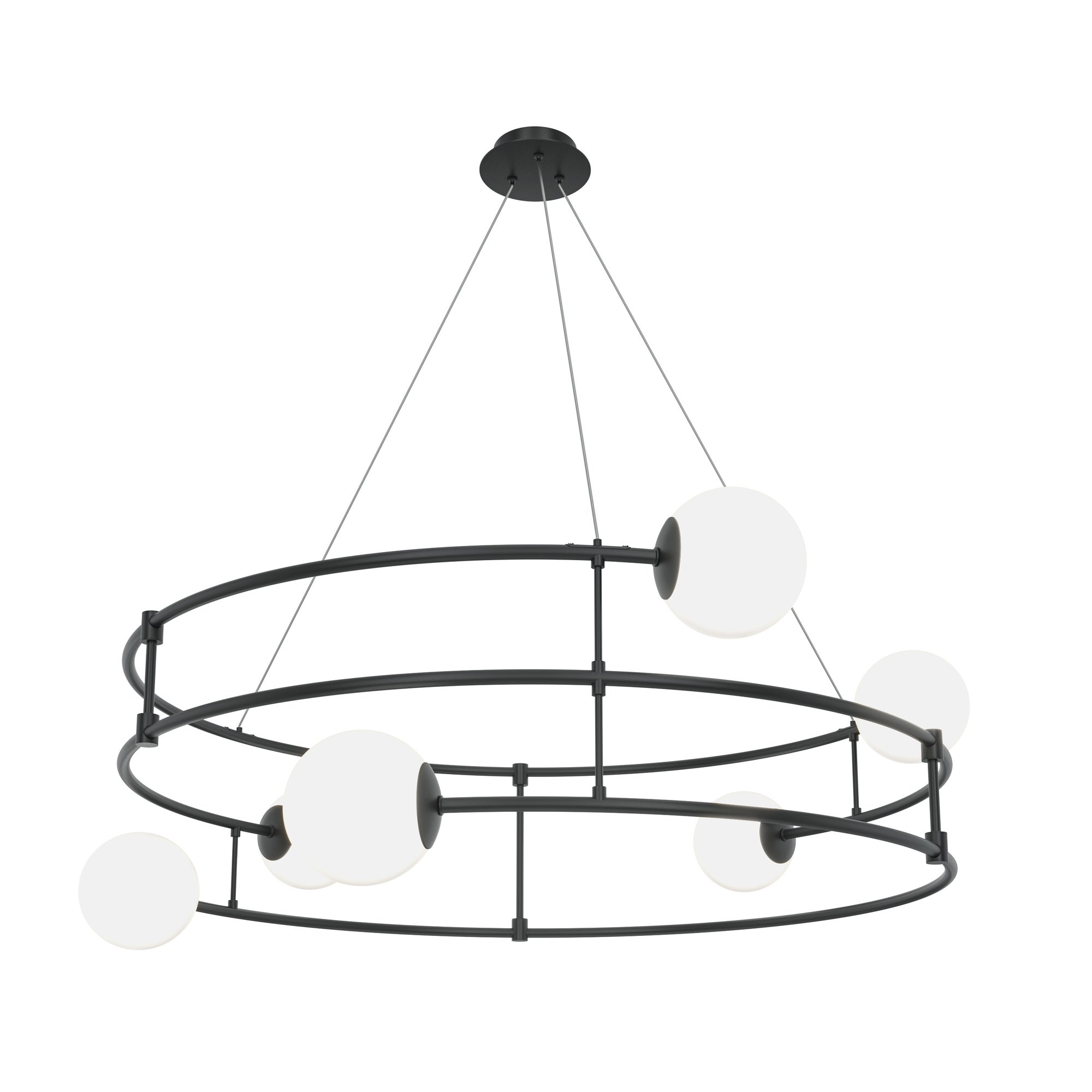 Lampa wisząca Balance czarno-biała 6xG9x40W wym: 152 x 81,2 x 81,2 cm metal Maytoni