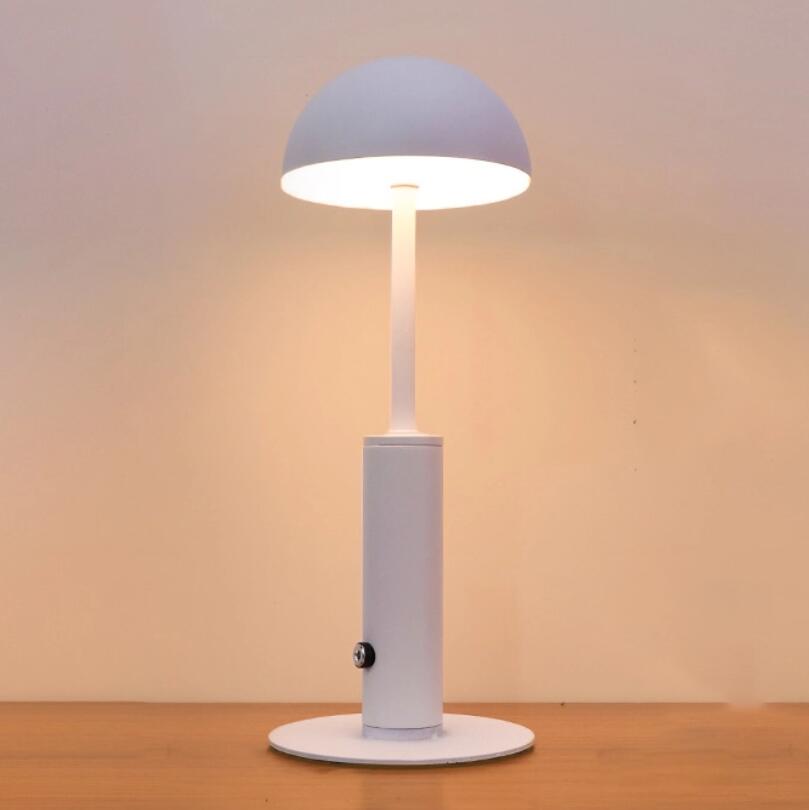 Bezprzewodowa lampa stołowa, lampa dekoracyjna, 3 temperatury barwowe, ściemniana lampa biurkowa do domowego biura, biała