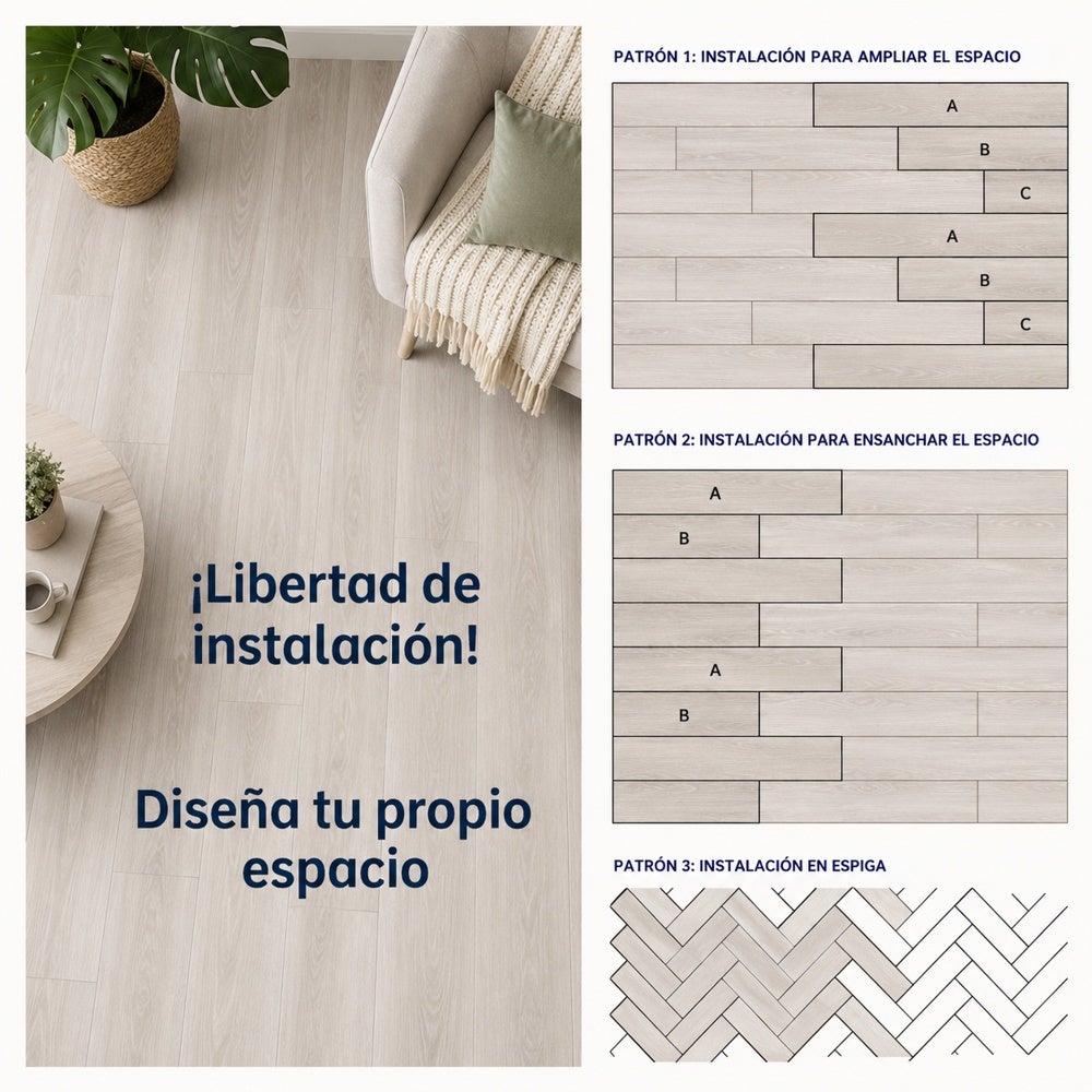 Arquiservi® - Piso Vinílico Autoadesivo em PVC Carvalho Natural 25 m² - Para residências e empresas | Impermeável | Fácil Instalação | 2 mm - 8