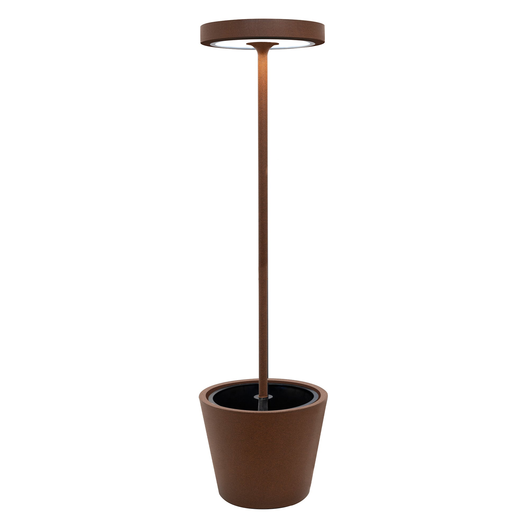 Zdjęcia - Żyrandol / lampa Zafferano Poldina Reverso Solar L Corten lampa podłogowa LED 11,7 W, solarna i ładowalna, do wnętrz i na zewnątrz, nowoczesny design, 