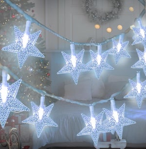 Catena di luci natalizie a LED, alimentate tramite USB, luci sospese per albero di Natale, per decorazioni per interni ed esterni, 1,5 m, 10 LED | Leroy Merlin