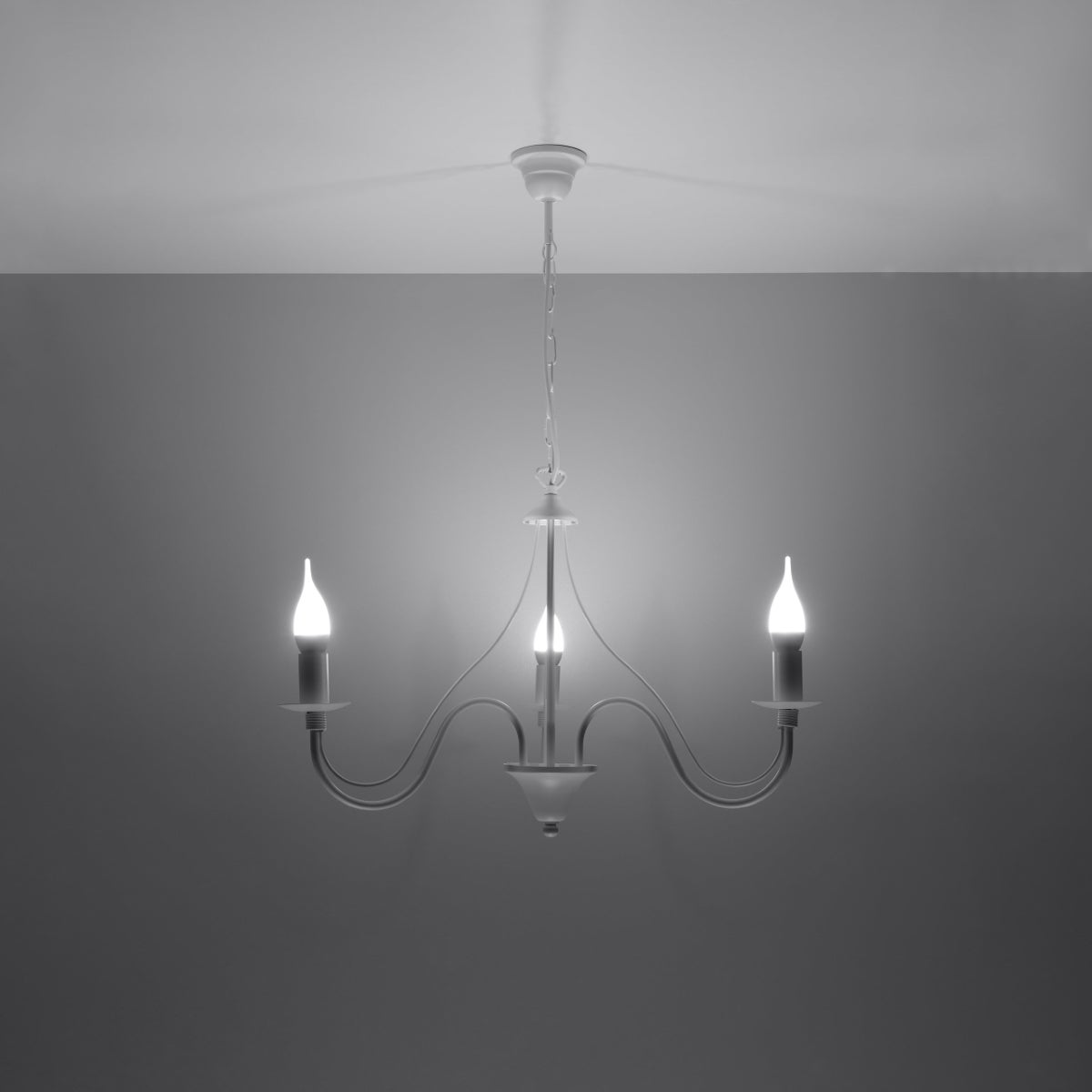 Żyrandol VIVOW 3 biały LED 3000K - 60x60x80cm Sollux