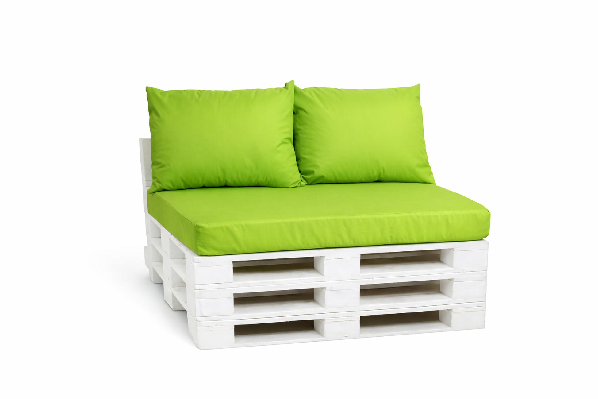 Zestaw poduszek na meble z palet 120x60 cm + 2x 60x50 cm, kolor Limonkowo-zielone, zdejmowane pokrowce, do ogrodu i na balkon
