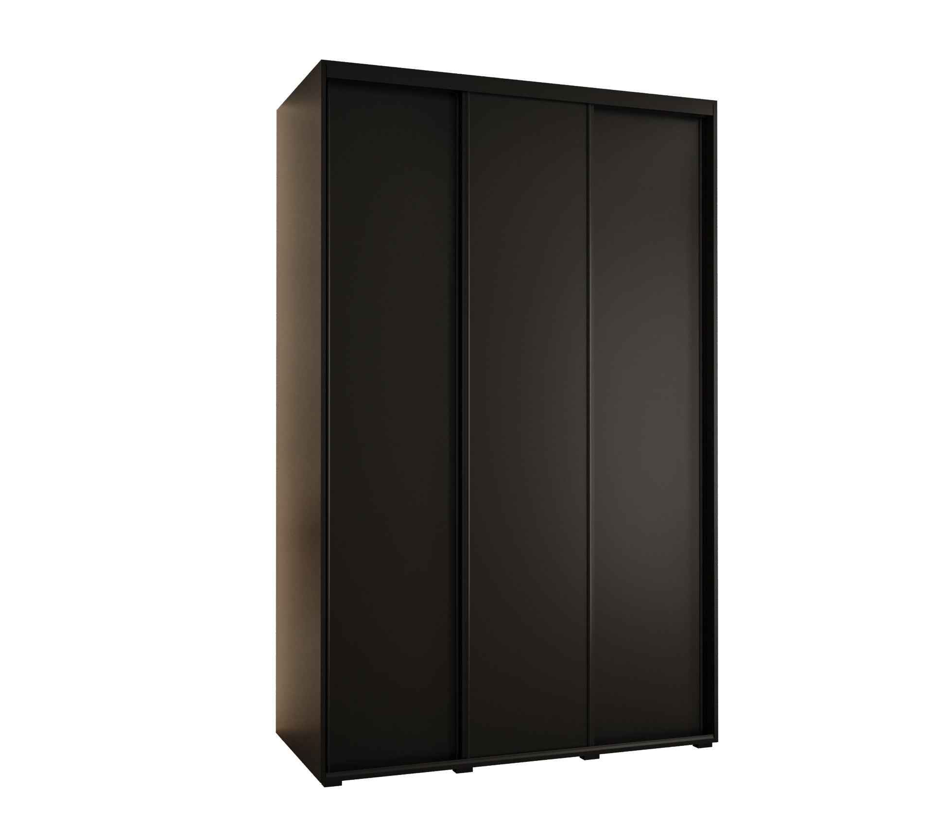 Szafa przesuwna wysoka Davos 1 150 x 45 x 235,2 cm czarny + czarny + u. czarny - Abiks Meble