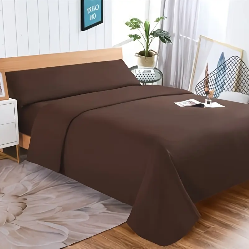 Ens. de draps ultra doux en microfibre pour lit 1 place - 3 pièces