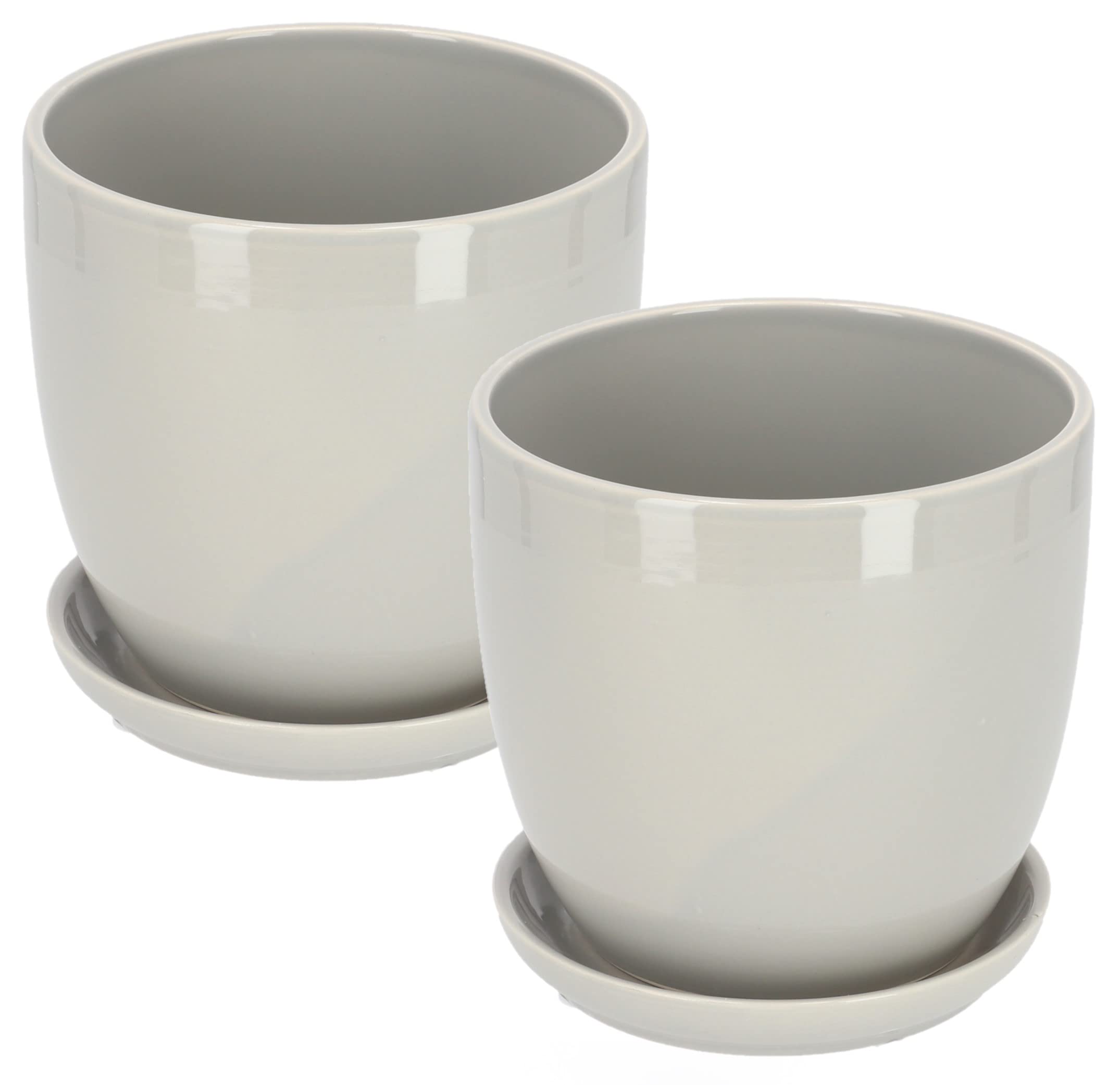 2x doniczka 15 donica osłonka ceramiczna podstawka - KOTARBAU