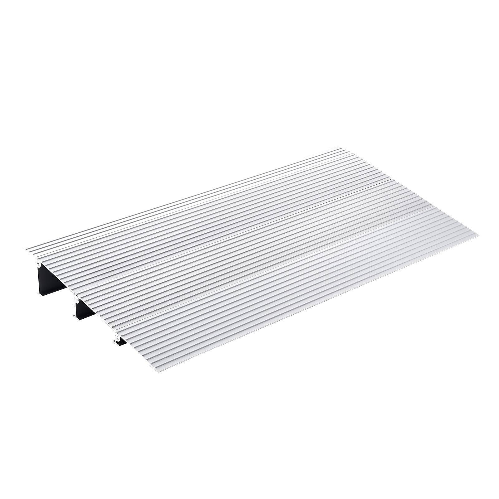WORHAN Rampe De Seuil Réglable Hauteur 5-10 Cm – Rampe Aluminium Antidérapante 300 Kg, Pour Fauteuil Roulant, Scooter, Brouette – 1TR70