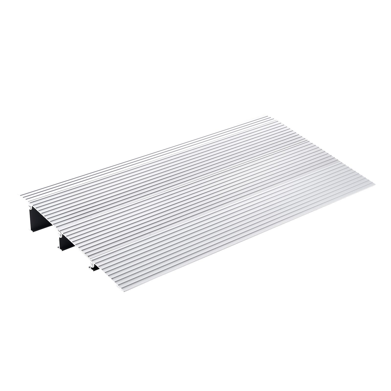 WORHAN Rampe De Seuil Réglable Hauteur 5-10 Cm – Rampe Aluminium Antidérapante 300 Kg, Pour Fauteuil Roulant, Scooter, Brouette – 1TR70