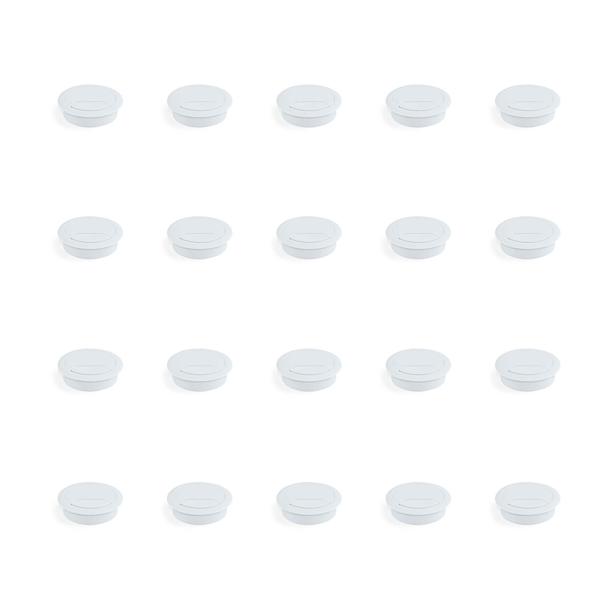 Uxcell® Lot De 4 Passe-câbles En Plastique Pour Bureau Gris 60 Mm