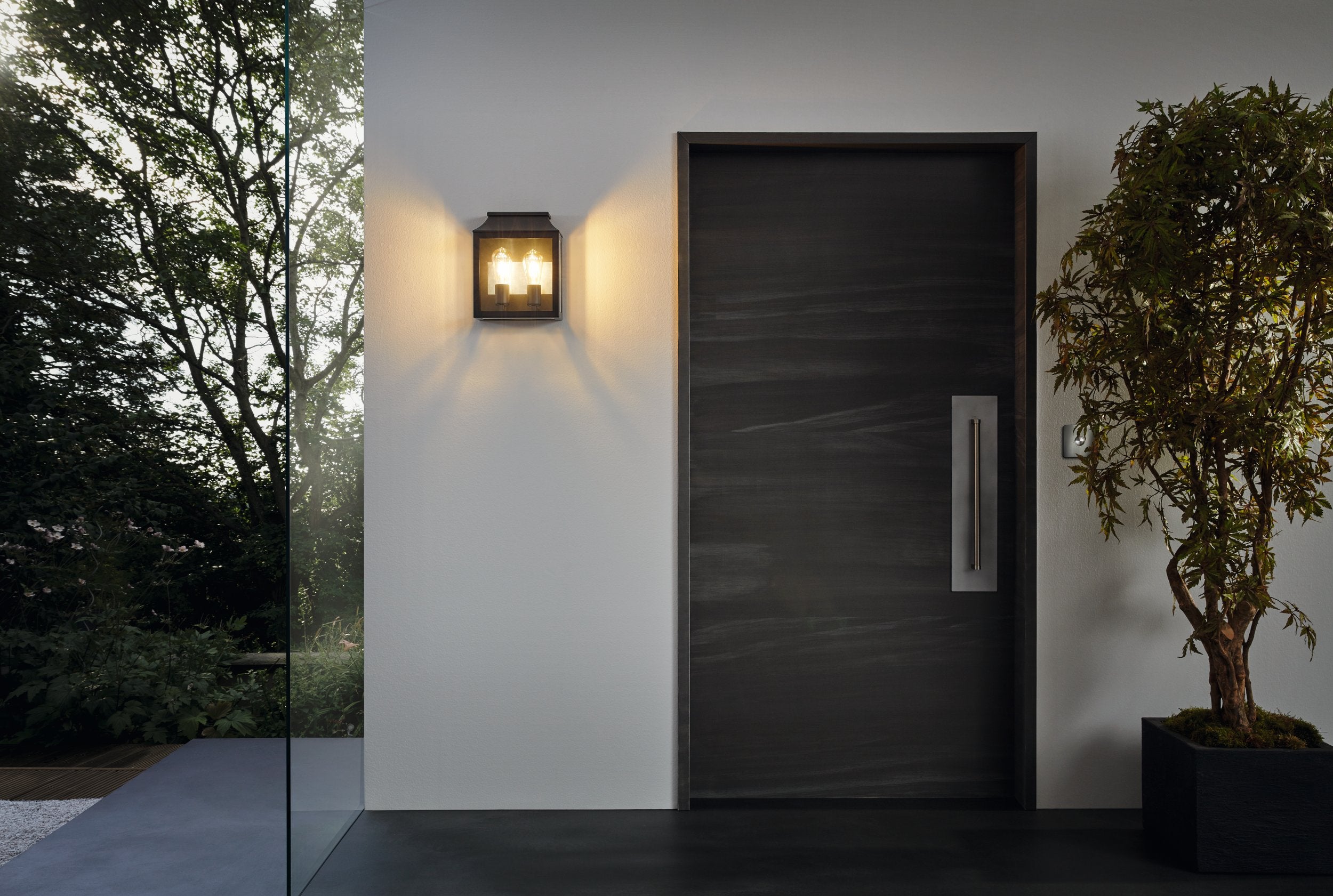 Aplique de pared 2 luces aluminio negro - Eglo Soncino - 2