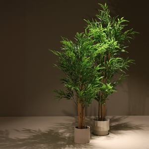 Albero Di Bambù Artificiale – 180 Cm, 1104 Foglie, Vaso Incluso, Verde