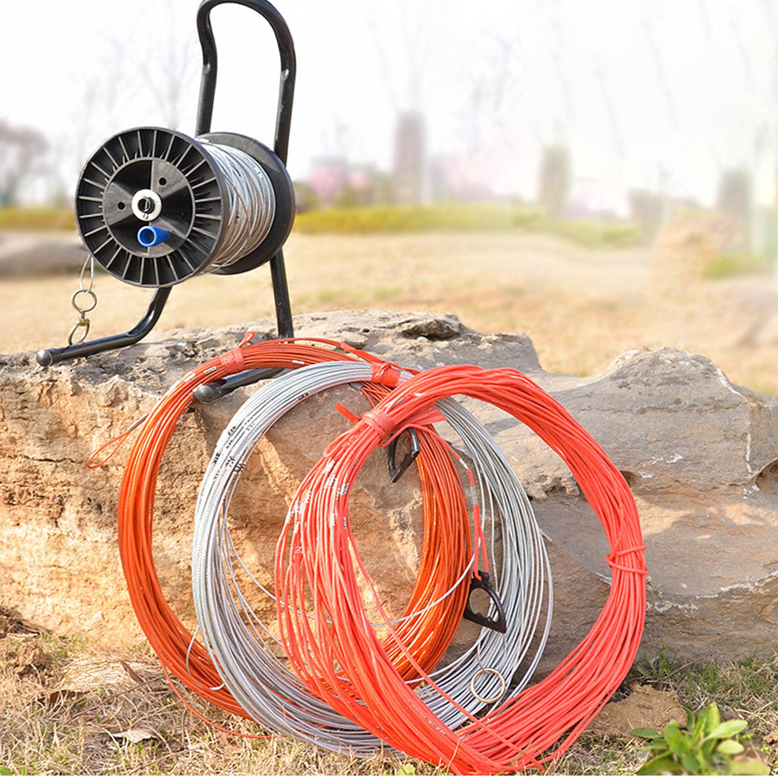 Corde De Mesure Puits Profonds 50m En Nylon Avec Fil D'Acier Intérieur - Échelle Industrielle