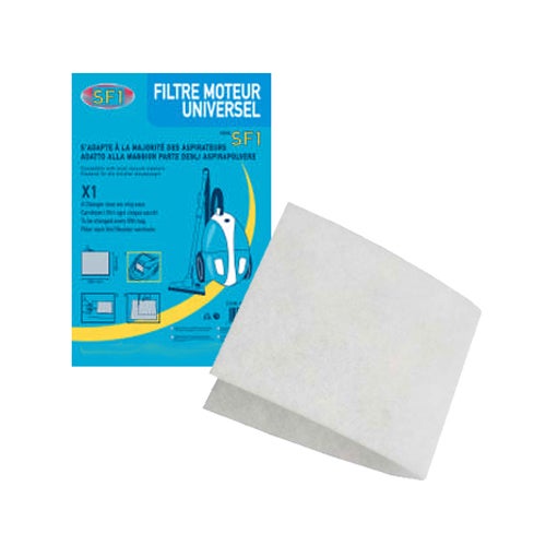 Filtre Moteur Universel Nedis Pour Aspirateur - 240x140mm - Découpable - Microfiltration - 2 Pièces