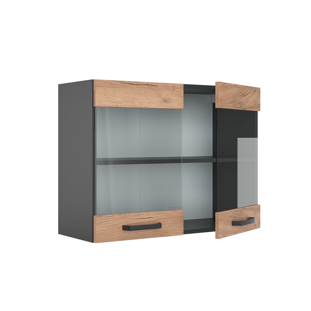 Vicco Armoire en verre R-Line, Chêne de force doré, 80cm - 4