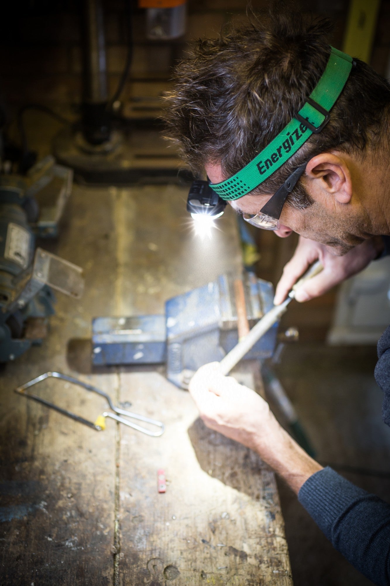 Lampada frontale LED a batteria Vision Ultra HD nera/verde - 4