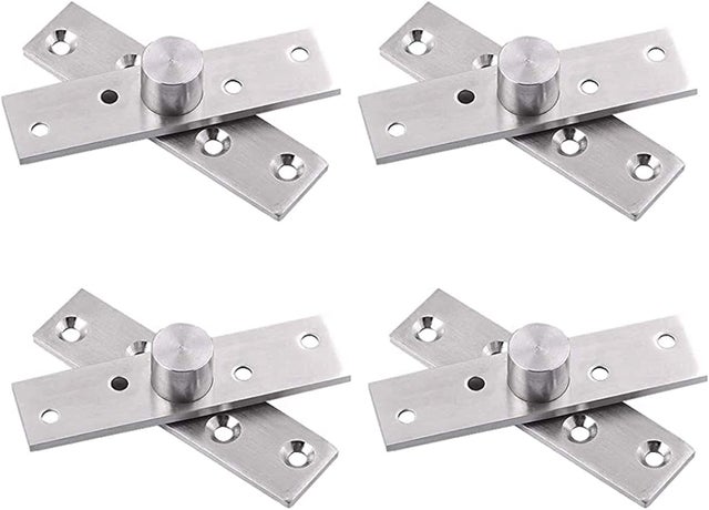 Charnières Pivot Porte à Rotation Cachée de 360 Degrés 4 PCS Pivot Hinge for Door Charnière de Porte Supérieure Inférieure en Bois à Charnière en Aci