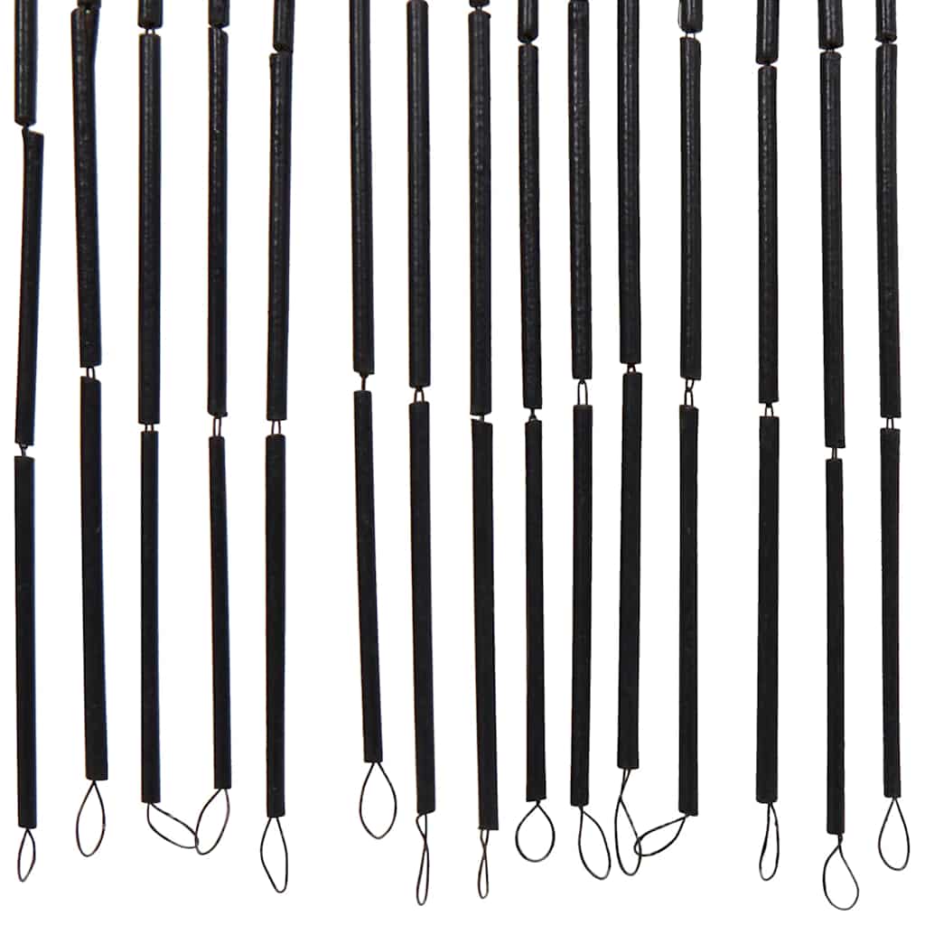 VidaXL Rideau anti-insectes gris foncé 90x220 cm bambou - 4