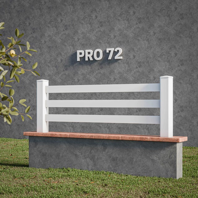 Kit Clôture PRO PVC Blanc H. 72 cm - 3 Lisses - 5,70 m