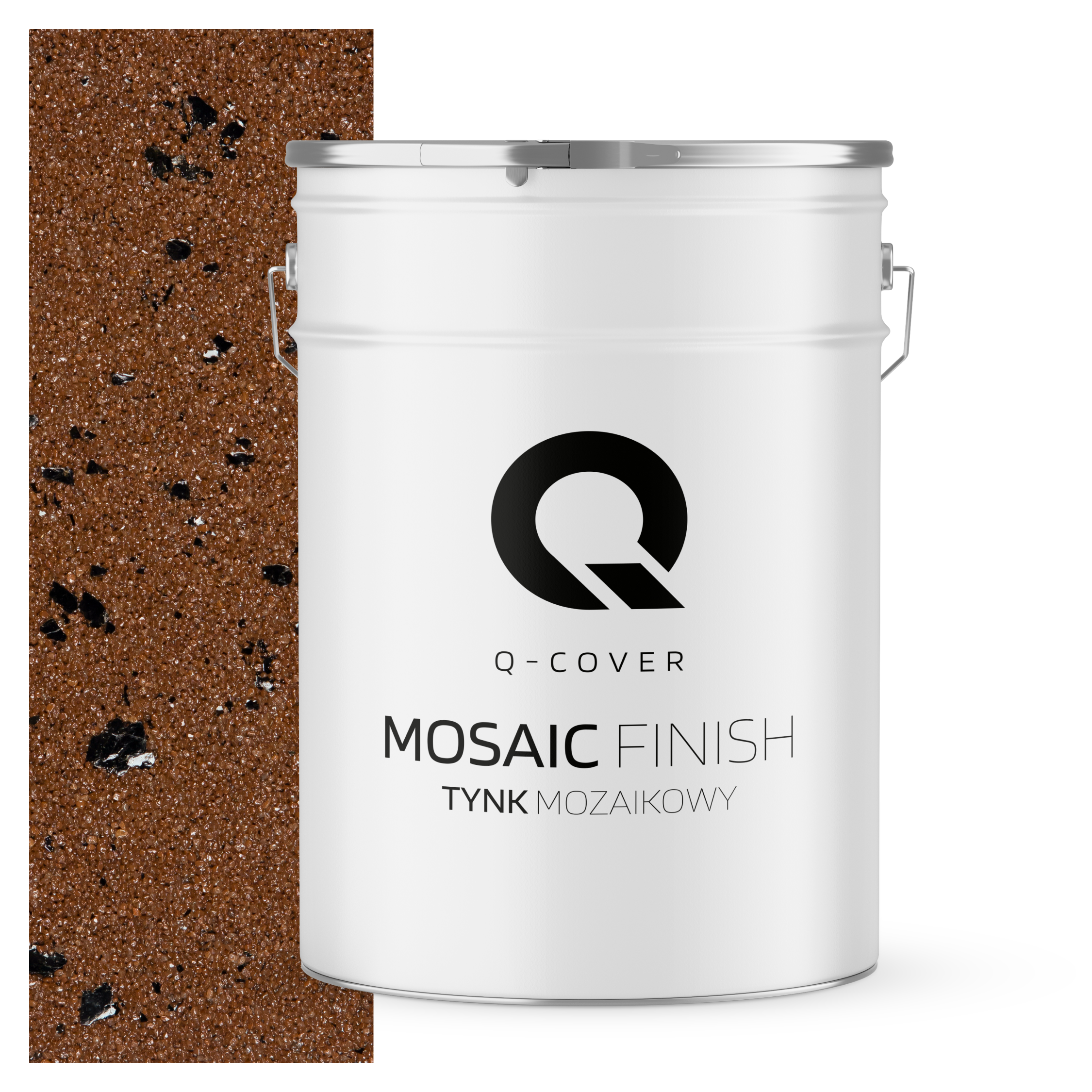 Tynk Mozaikowy Q-Cover Brązowy z czarną miką M94 25KG