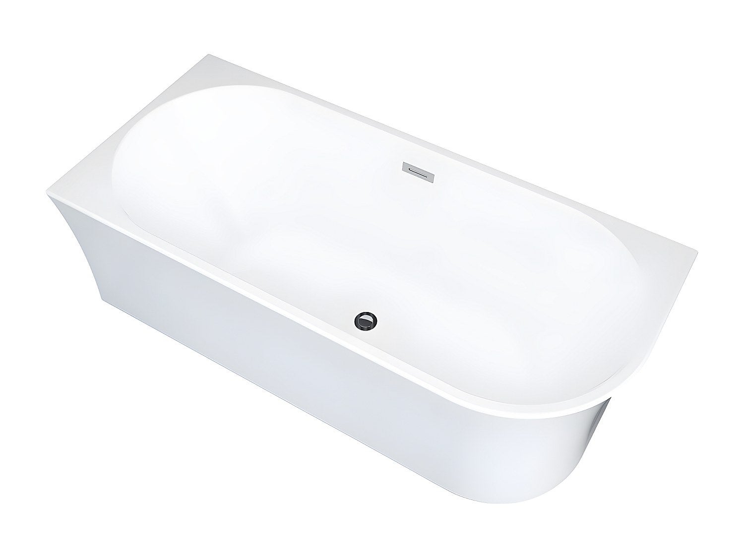 Bañera esquinera - 201 L - 150 x 75 x 59 cm - Blanco - Acrílico - ángulo izquierdo - PONTICOLA - 3