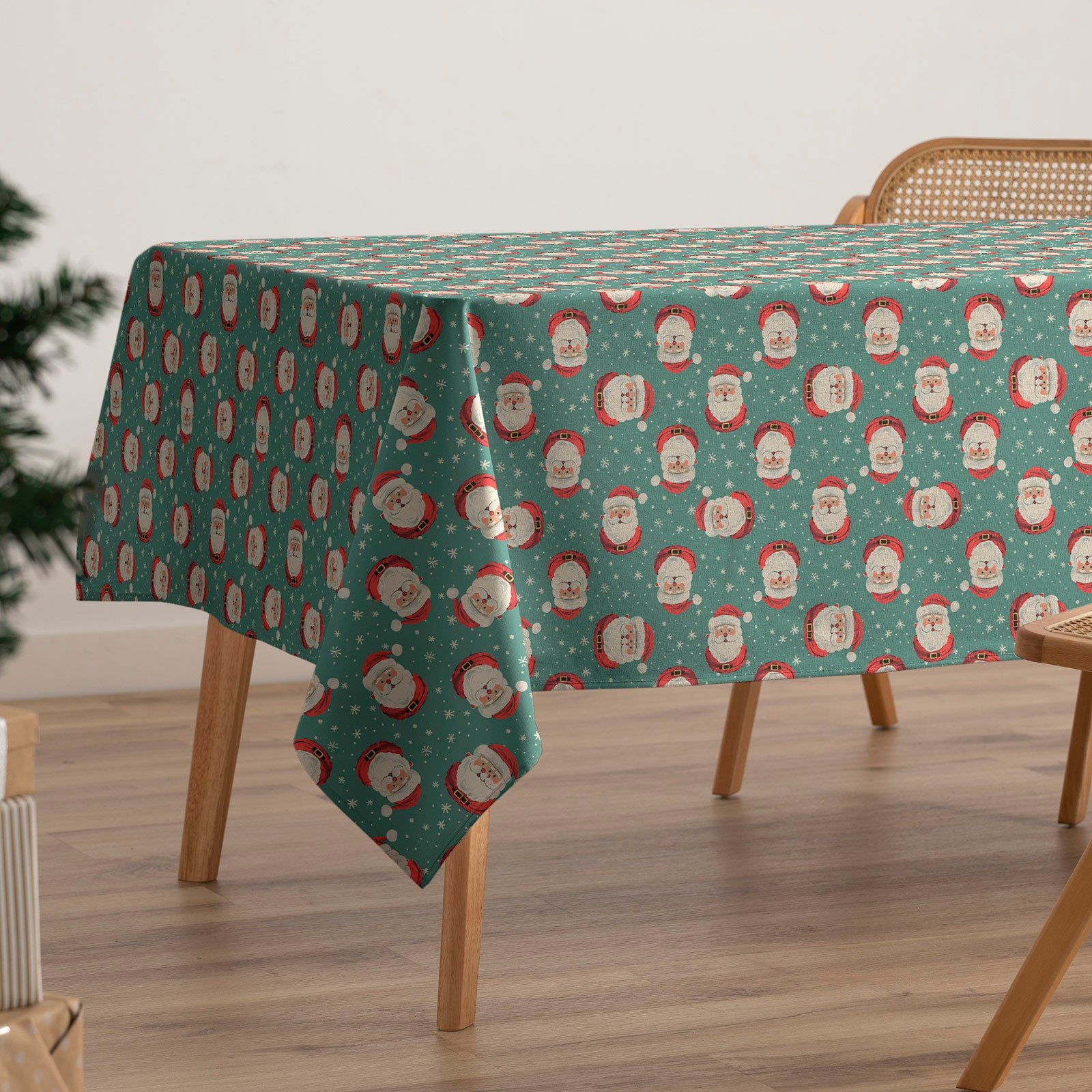 Tovaglia natalizia antimacchia rettangolare in tessuto di cotone 160x240 cm - Noel - 3